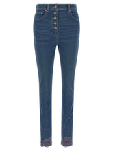 Valentino Garavani Lace Insert Jeans Blue