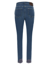 Valentino Garavani Lace Insert Jeans Blue