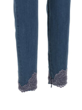 Valentino Garavani Lace Insert Jeans Blue