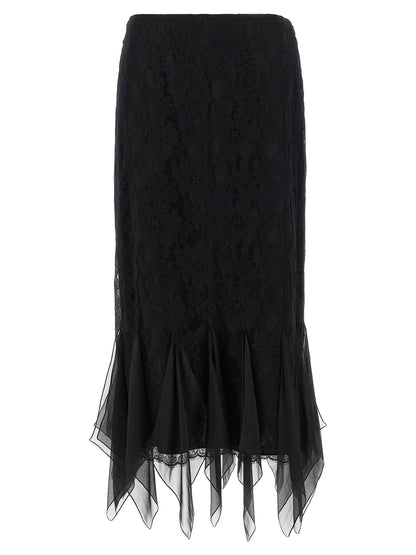 Valentino Garavani Lace Skirt Black