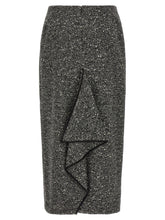 Valentino Garavani Chevron Bouclé Skirt White/black