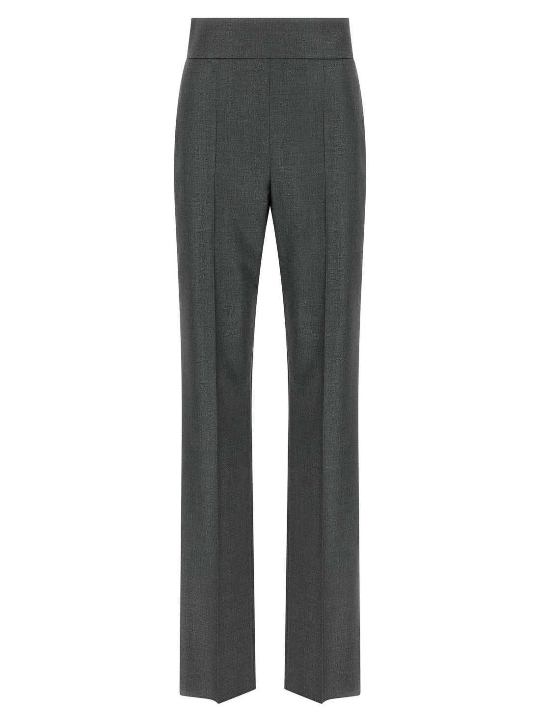Valentino Garavani Textured Silk Wool Pants Gray
