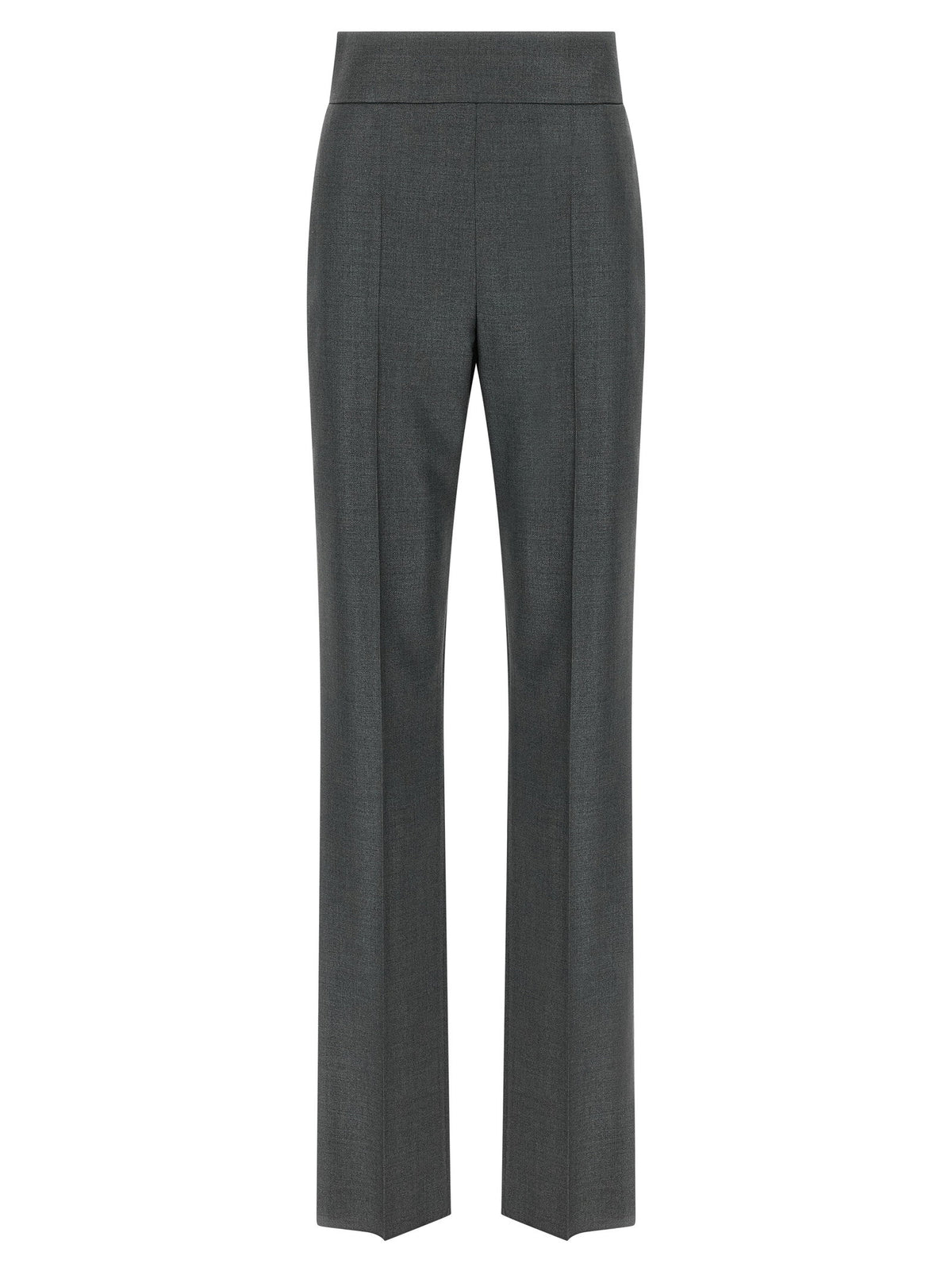 Valentino Garavani Textured Silk Wool Pants Gray