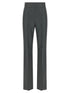 Valentino Garavani Textured Silk Wool Pants Gray