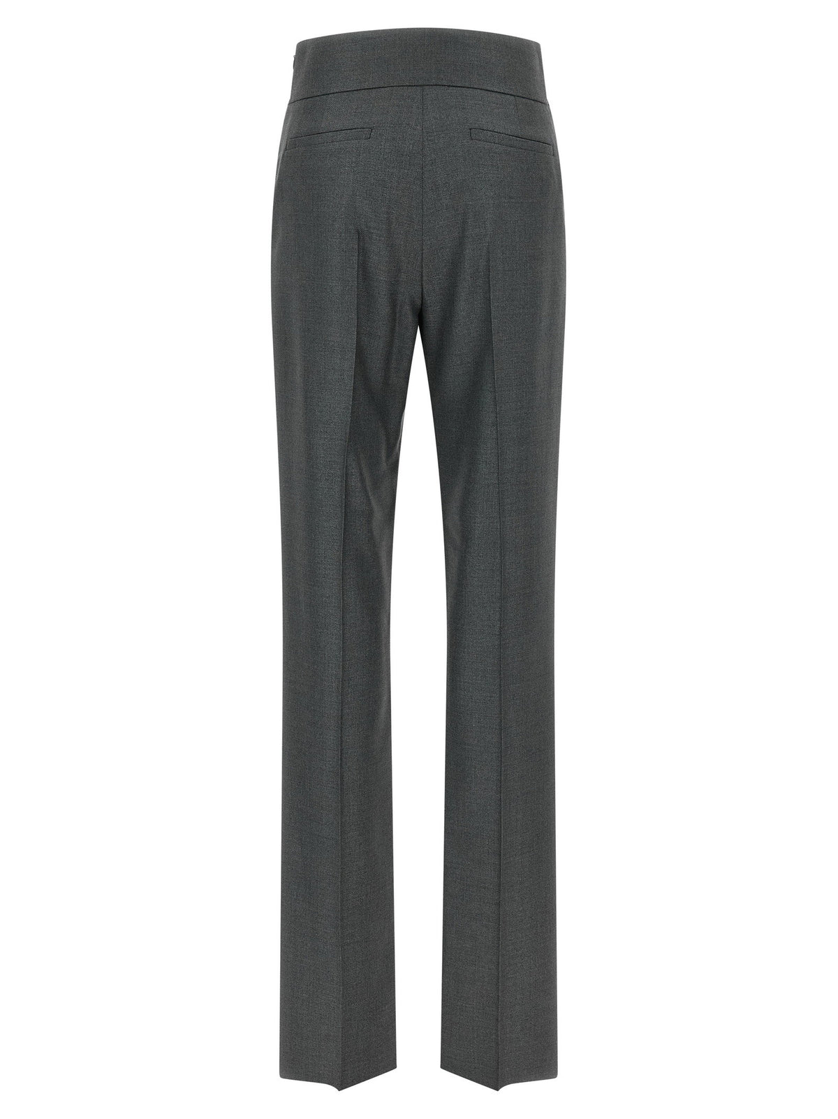 Valentino Garavani Textured Silk Wool Pants Gray