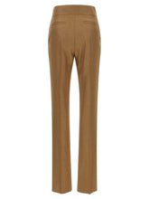 Valentino Garavani Textured Silk Wool Pants Beige