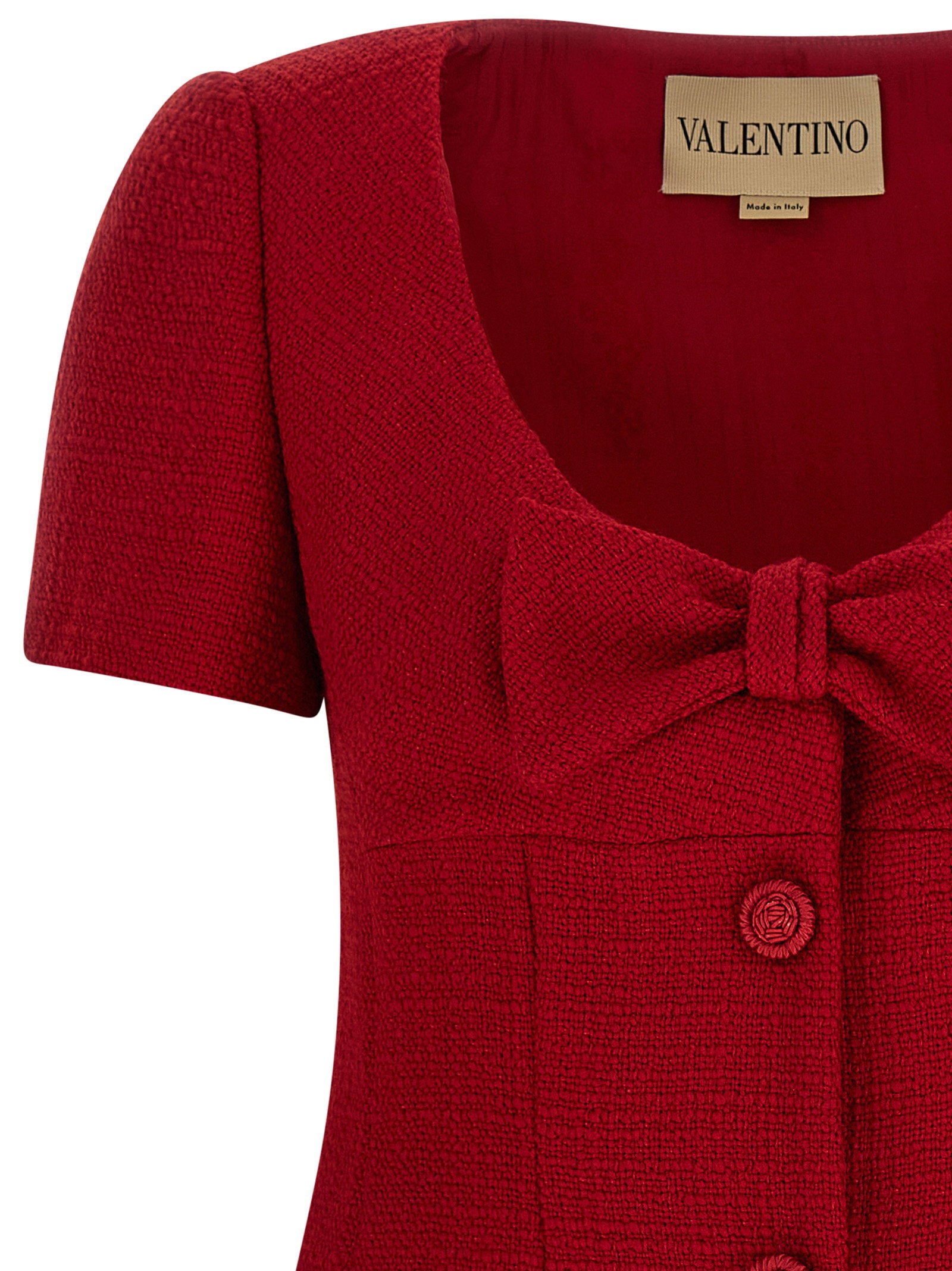Valentino Garavani Bow Dress Red