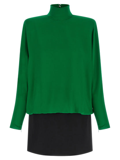 Valentino Garavani Georgette Dress Green