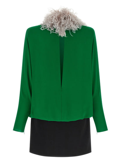 Valentino Garavani Georgette Dress Green