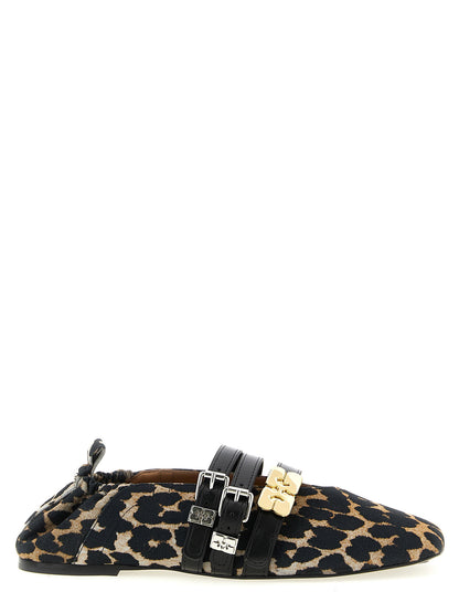 Ganni Sue Triple Ballet Flats Multicolor