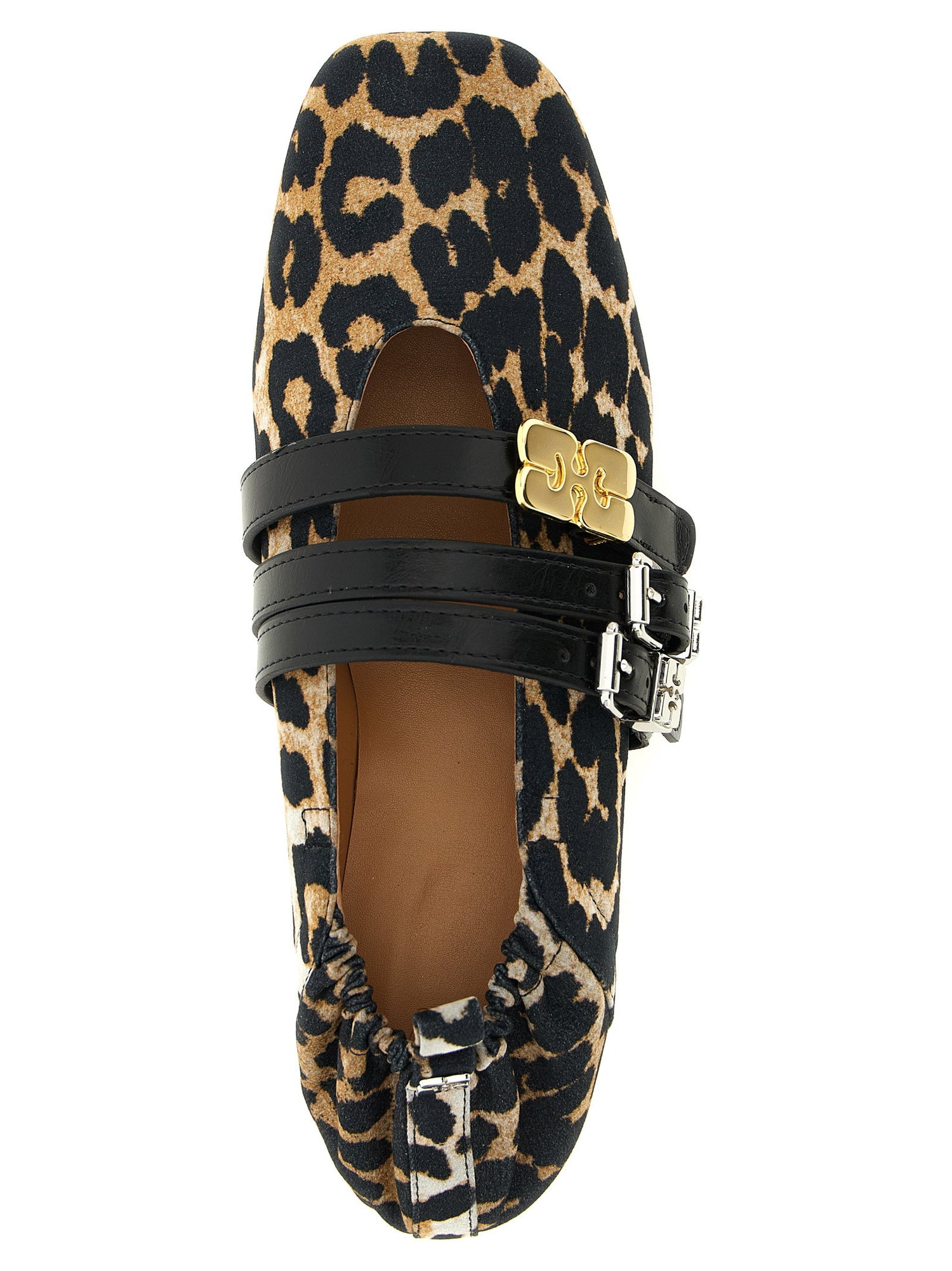 Ganni Sue Triple Ballet Flats Multicolor