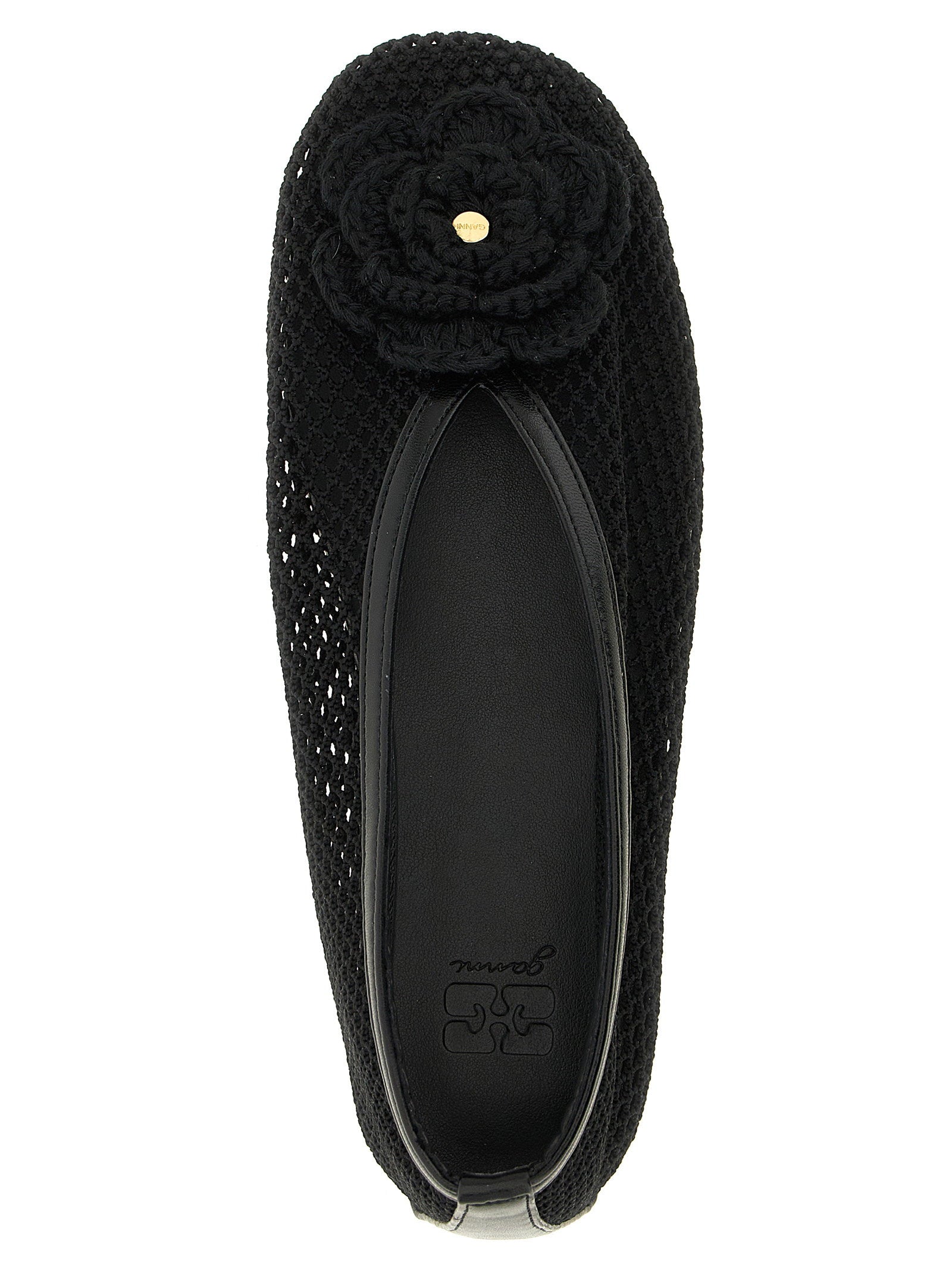 Ganni Jenny Ballet Flats Black