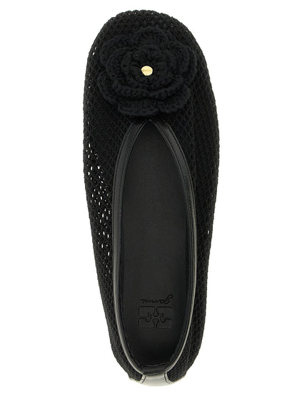 Ganni Jenny Ballet Flats Black