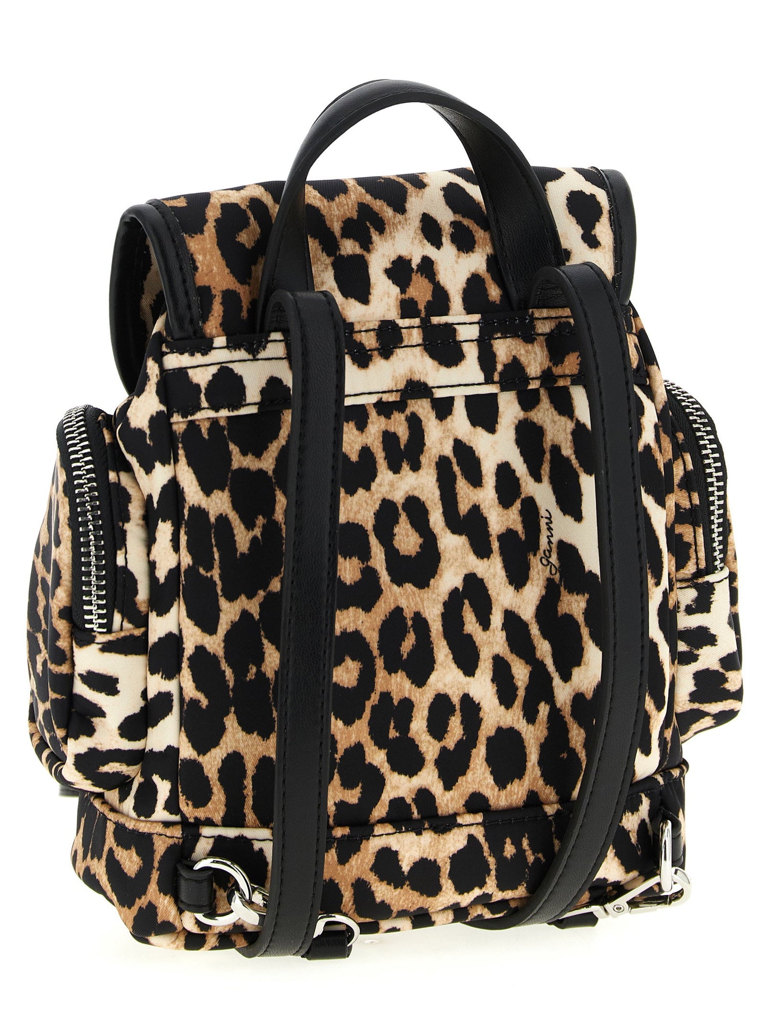 Ganni Animalier Bucky Backpack Brown