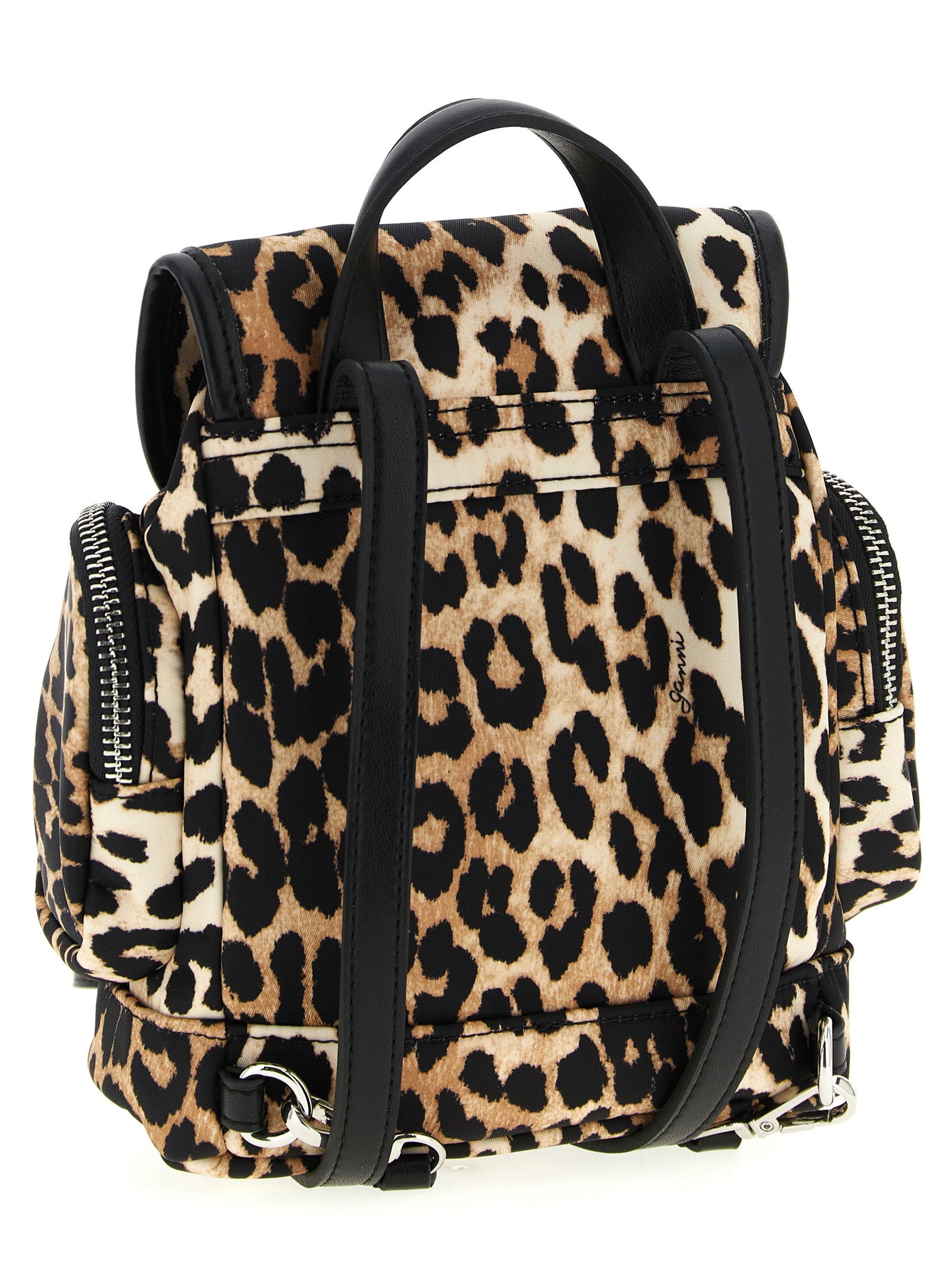 Ganni Animalier Bucky Backpack Brown