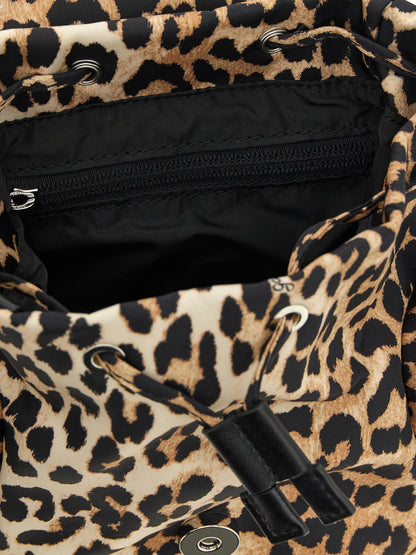 Ganni Animalier Bucky Backpack Brown