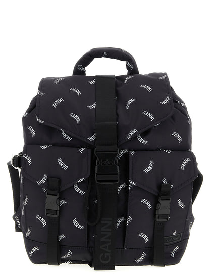 Ganni Re-tech Backpack Black