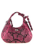 Ganni Mini Hobo Handbag Fuchsia
