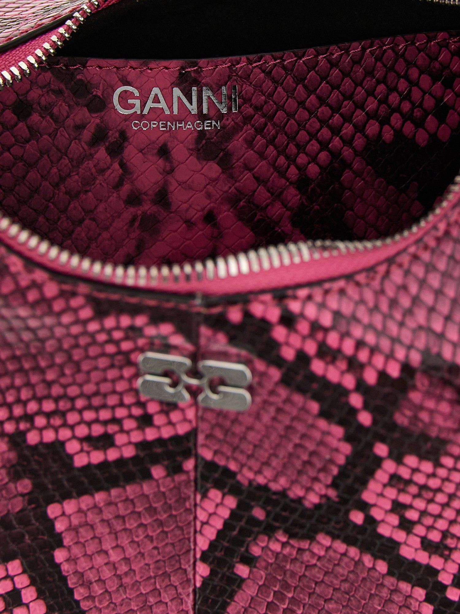 Ganni Mini Hobo Handbag Fuchsia