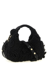 Ganni Mini Hobo Crochet Handbag Black