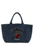 Ganni Medium Bear Shopping Bag Blue