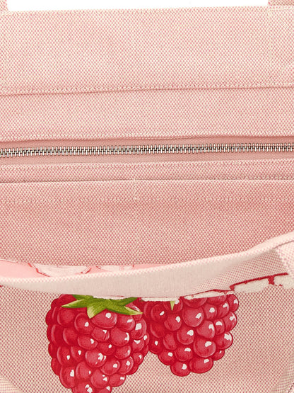 Ganni Medium Raspberry Shopping Bag Pink