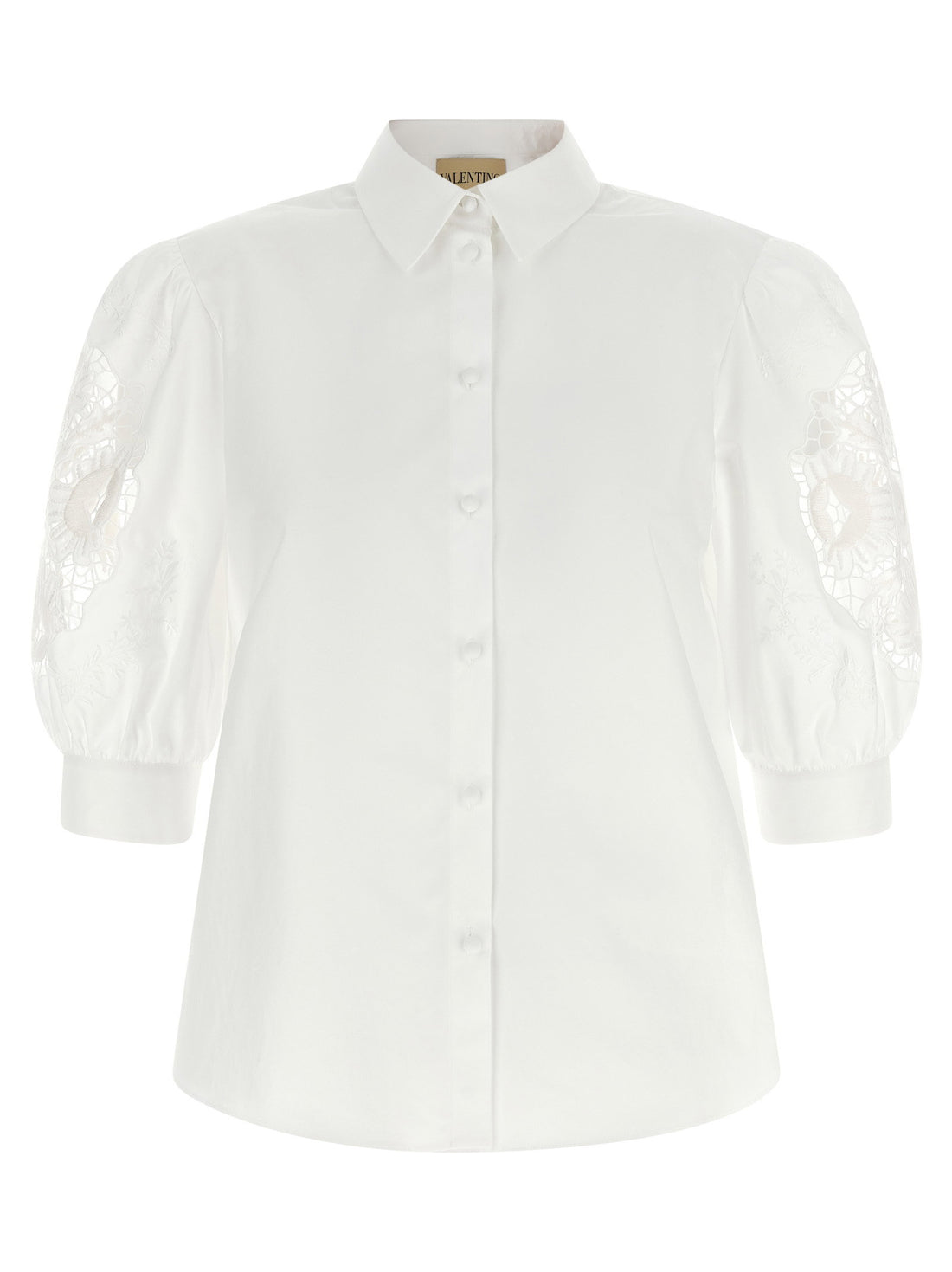 Valentino Garavani Macramé Insert Shirt White