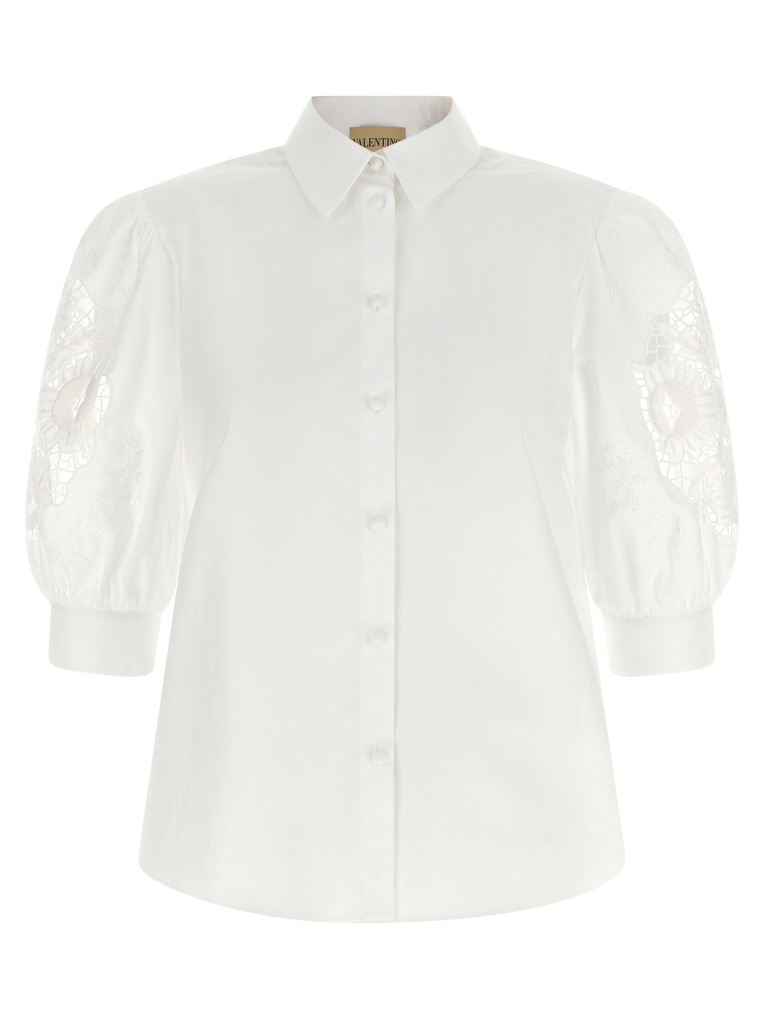 Valentino Garavani Macramé Insert Shirt White