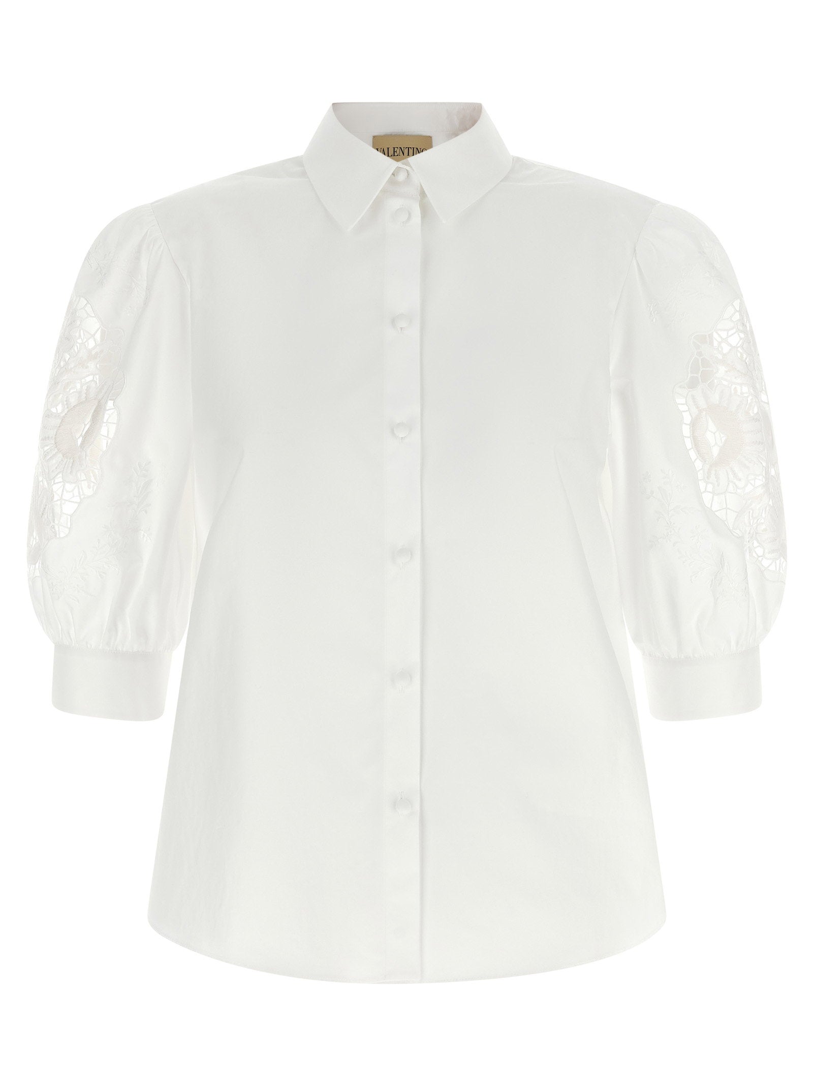 Valentino Garavani Macramé Insert Shirt White