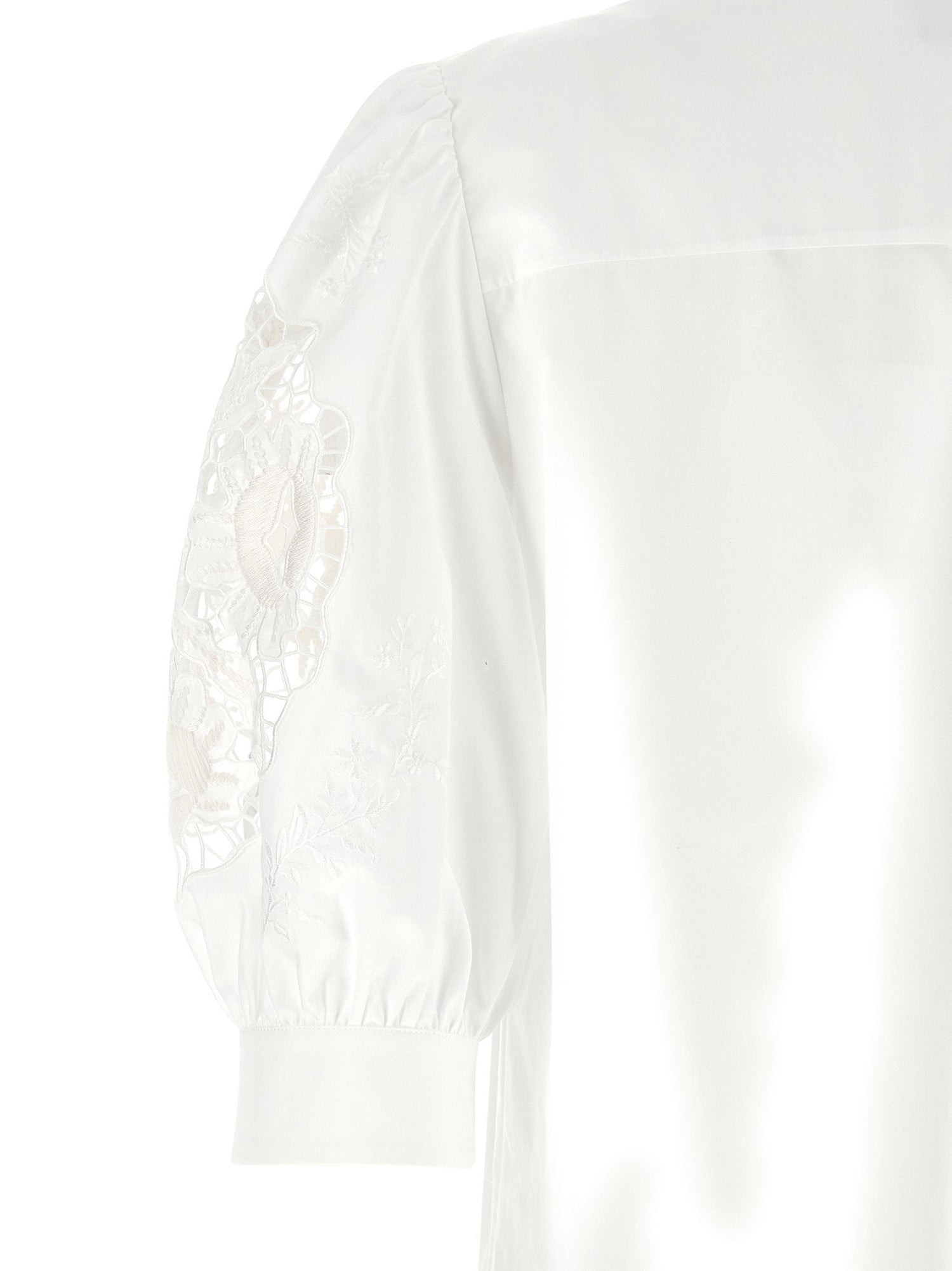 Valentino Garavani Macramé Insert Shirt White