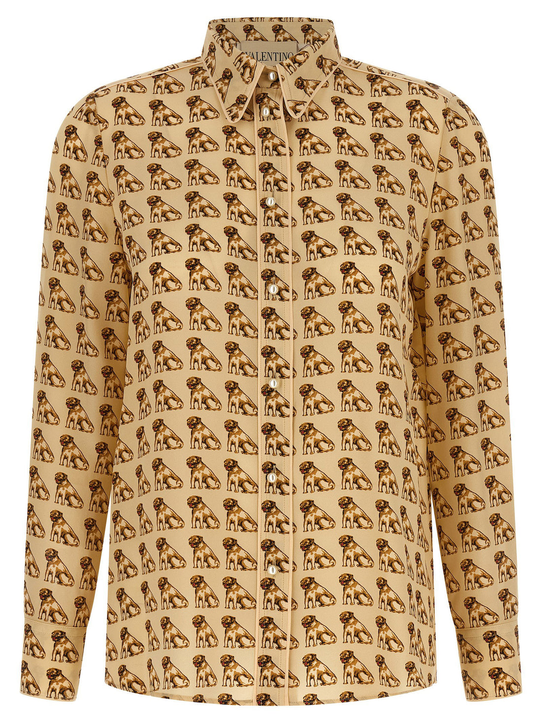 Valentino Garavani Petit Charles Print Shirt Beige