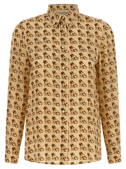 Valentino Garavani Petit Charles Print Shirt Beige