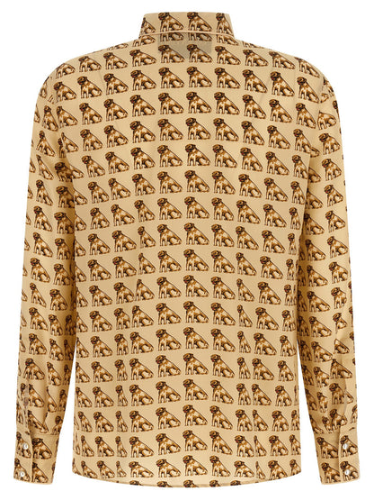 Valentino Garavani Petit Charles Print Shirt Beige