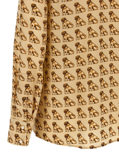 Valentino Garavani Petit Charles Print Shirt Beige