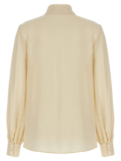 Valentino Garavani Bow Shirt Beige