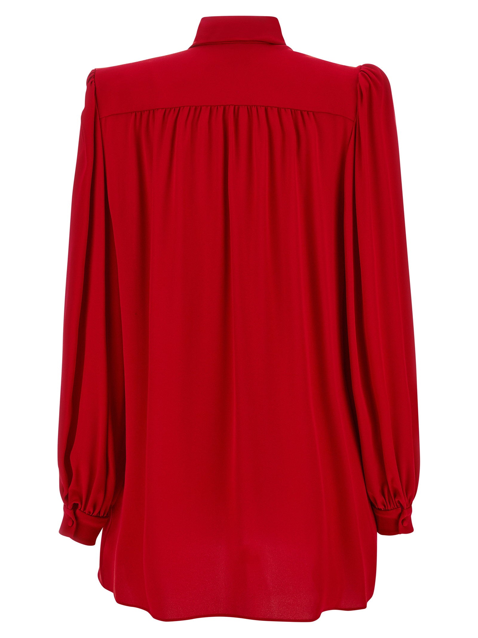Valentino Garavani Silk Shirt With Bow Red