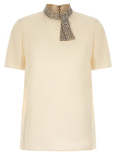 Valentino Garavani Jewel Collar Top White