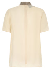 Valentino Garavani Jewel Collar Top White