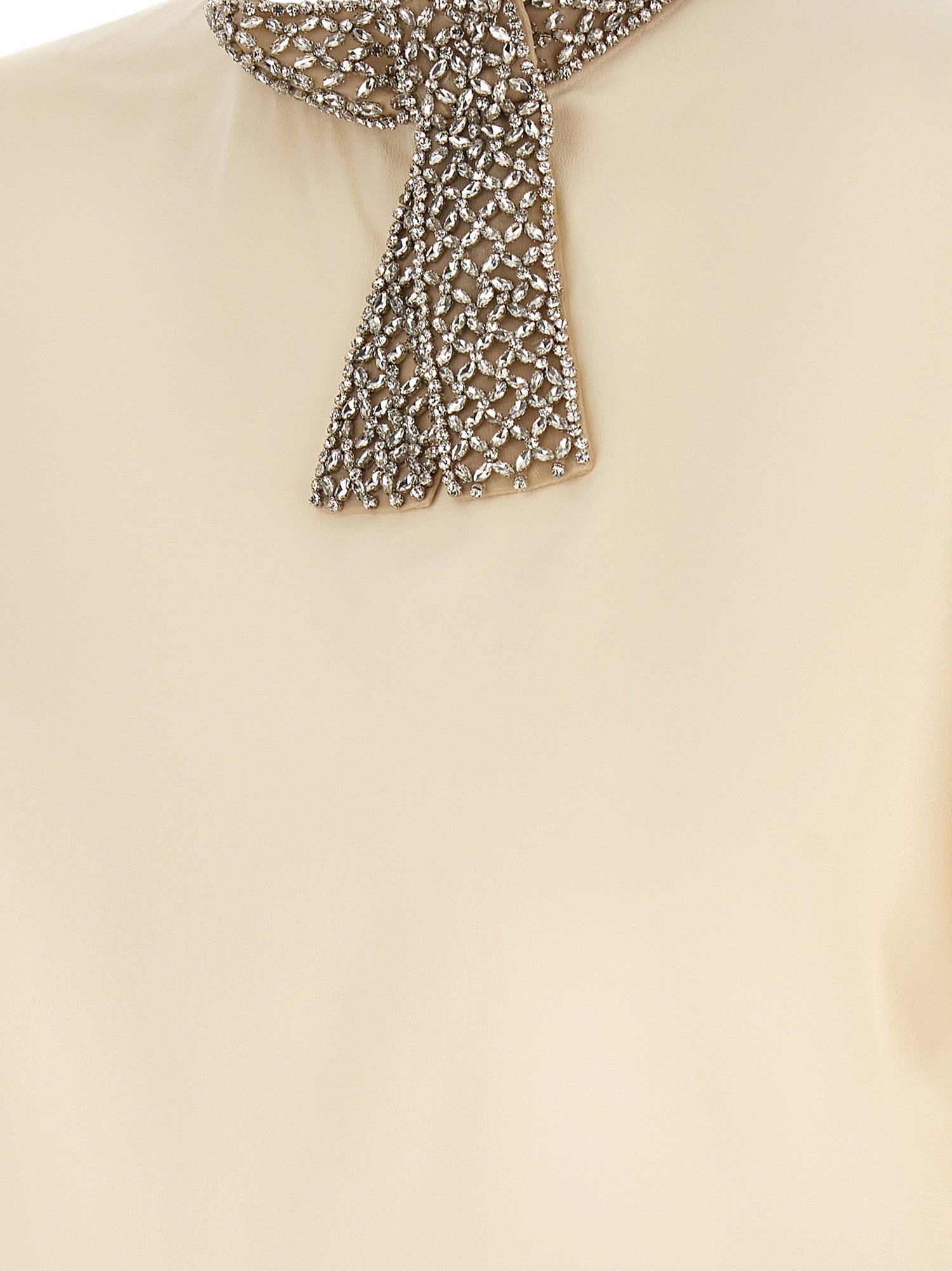 Valentino Garavani Jewel Collar Top White