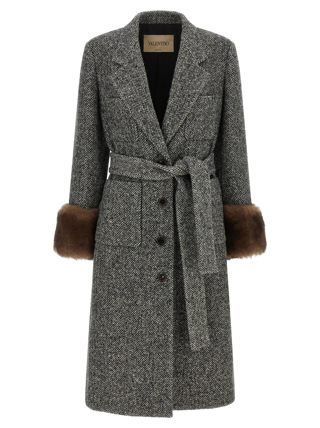 Valentino Garavani Mossi Coat White/Black