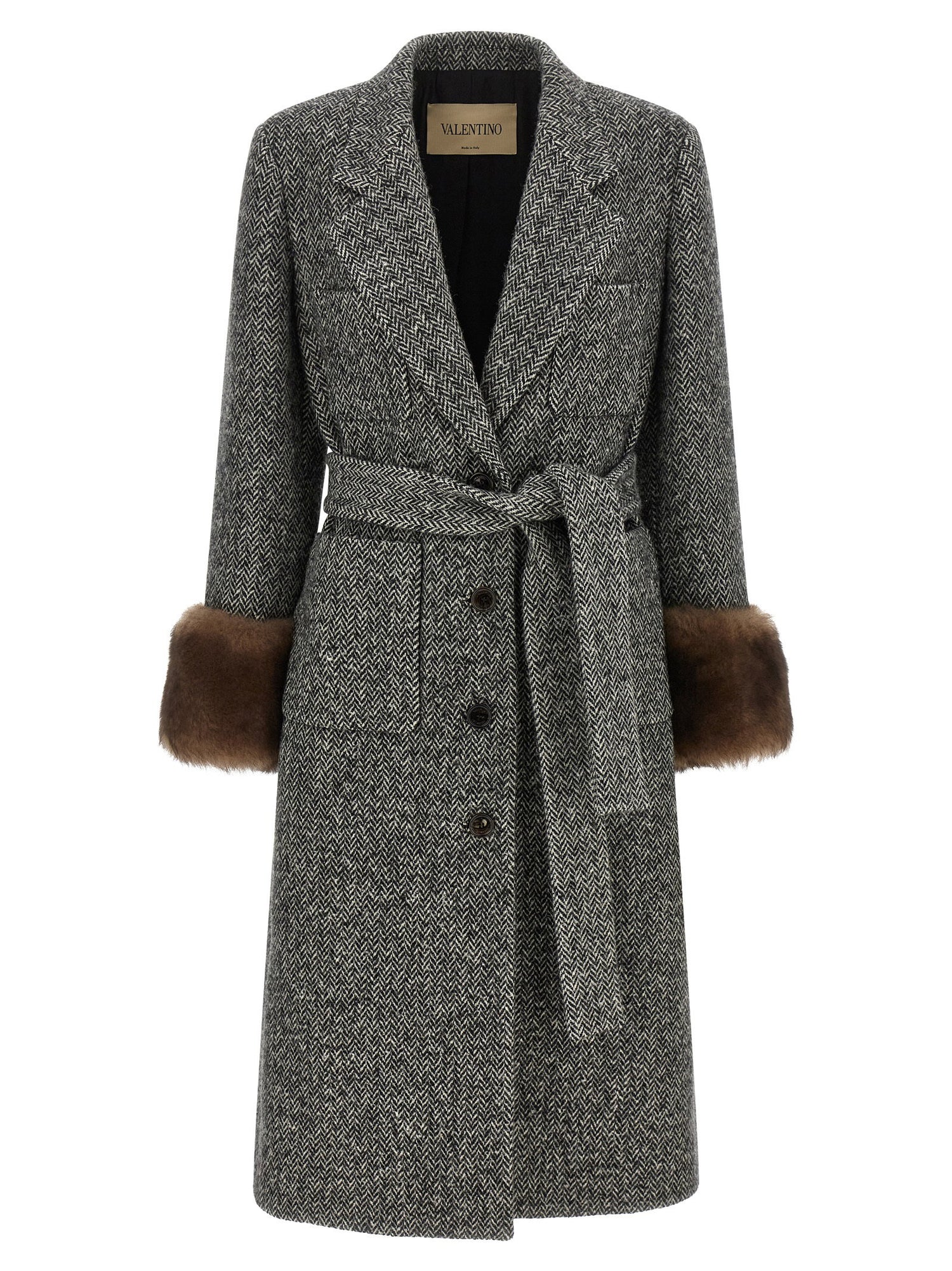 Valentino Garavani Mossi Coat White/Black