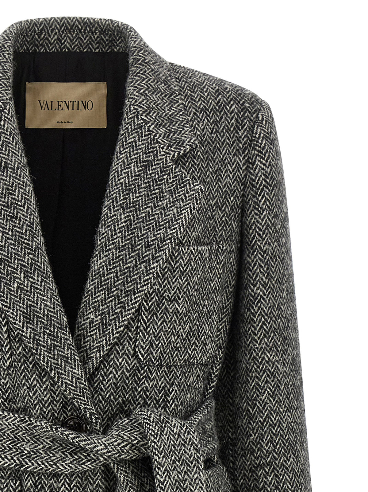 Valentino Garavani Mossi Coat White/Black