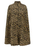 Valentino Garavani Cape In Animalier Cloth Brown