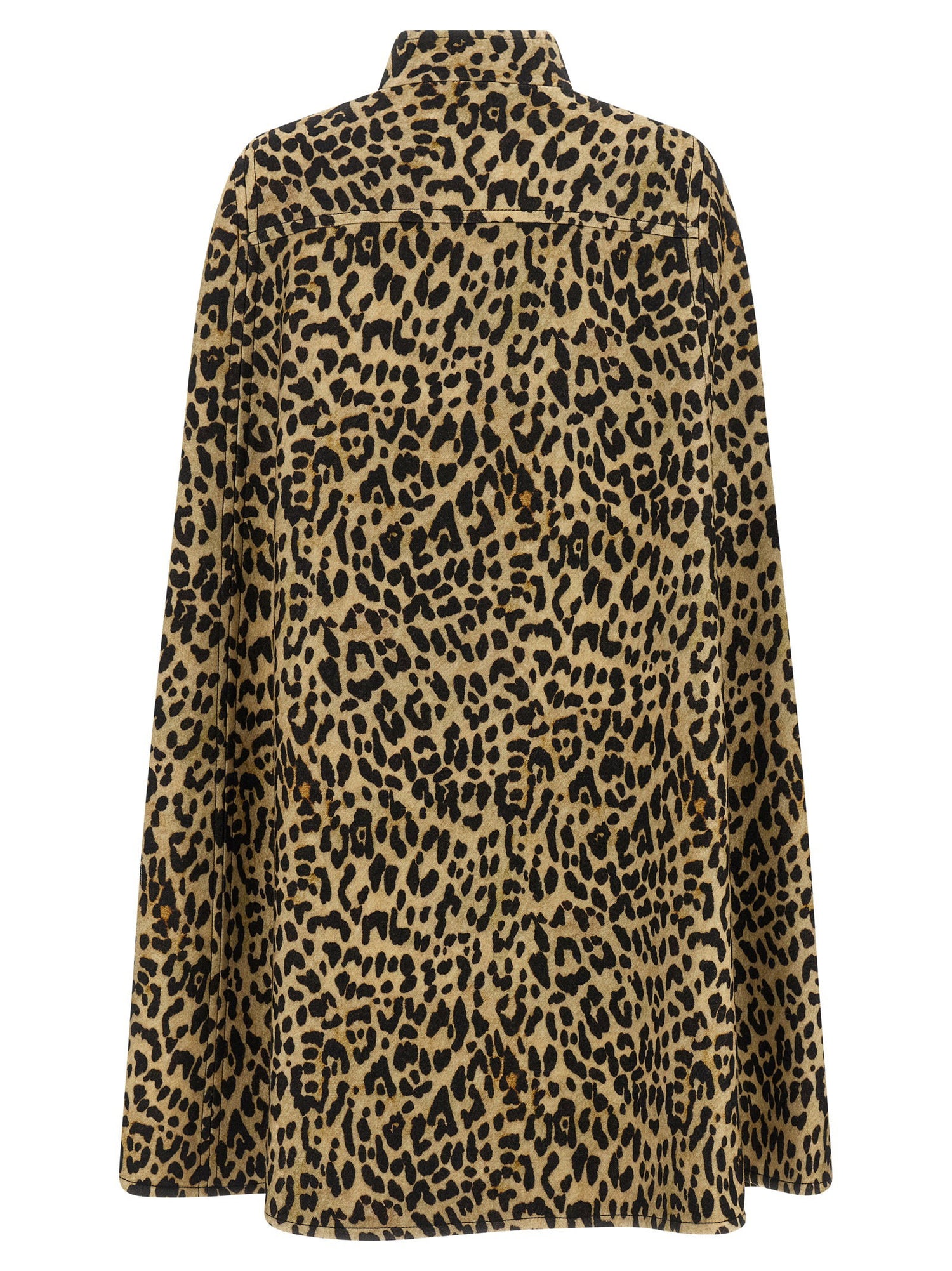 Valentino Garavani Cape In Animalier Cloth Brown