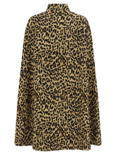 Valentino Garavani Cape In Animalier Cloth Brown