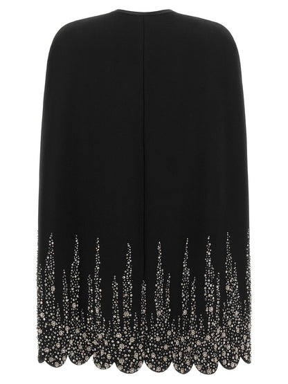 Valentino Garavani Compact Drap Cape Black  