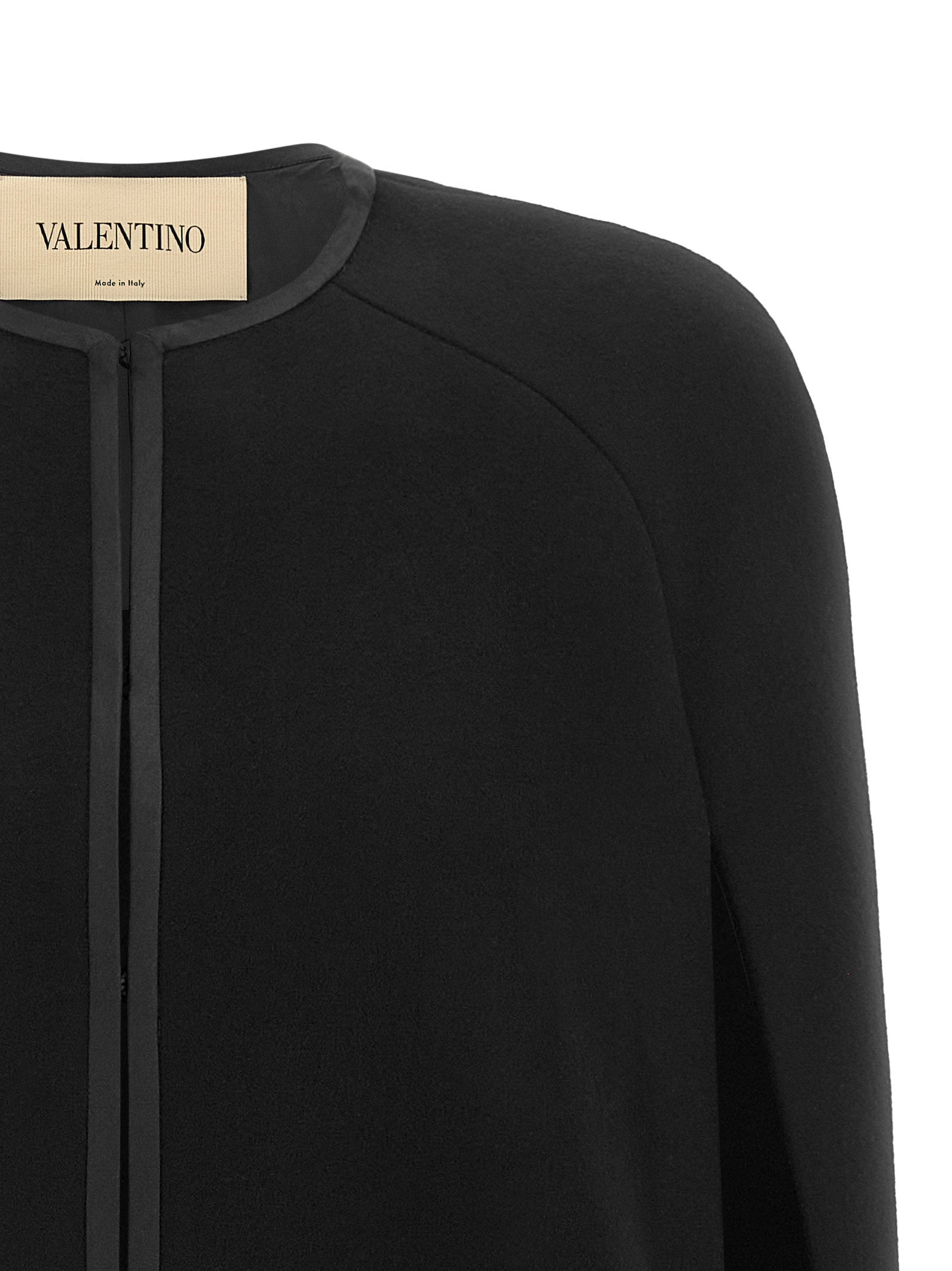 Valentino Garavani Compact Drap Cape Black  