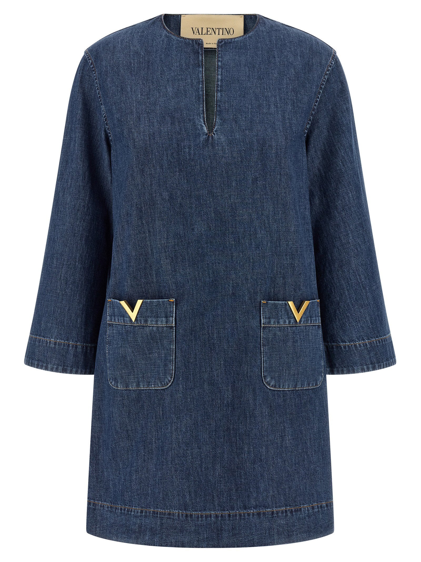 Valentino Garavani Vgold Dress Blue