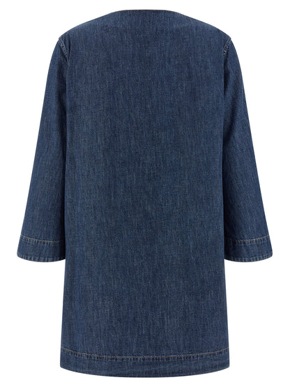 Valentino Garavani Vgold Dress Blue