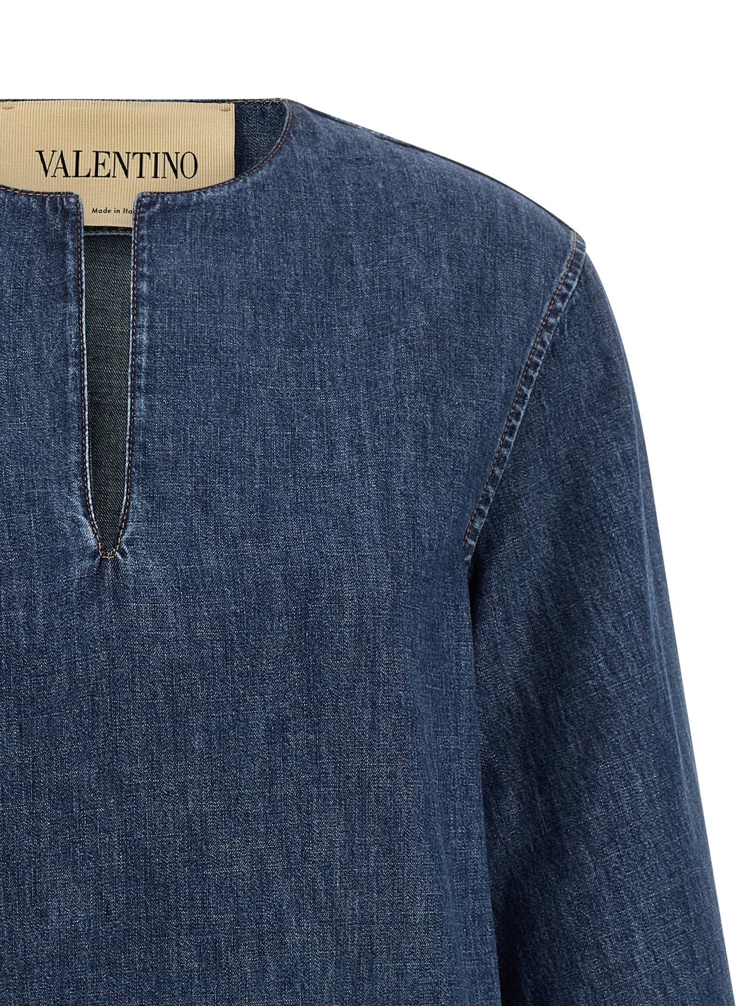 Valentino Garavani Vgold Dress Blue